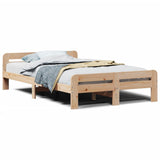 Bed Frame without Mattress 135x190 cm Double Solid Wood Pine 855487