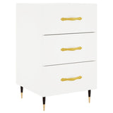 Bedside Cabinet White 40x40x66 cm Engineered Wood 827636