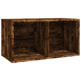 815252 Vinyl Storage Box Smoked Oak 71x34x36 cm Engineered Wood
