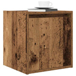 ZNTS Wall-Mounted Bedside Cabinets 2 pcs Old Wood 38x34x40 cm 861244