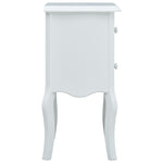 ZNTS Bedside Cabinet White and Grey 43x32x65 cm MDF 285772