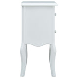 ZNTS Bedside Cabinet White and Grey 43x32x65 cm MDF 285772