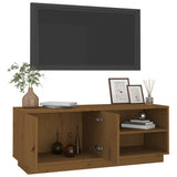 TV Cabinet Honey Brown 105x34x40 cm Solid Wood Pine 818223