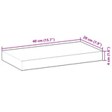 Floating Shelves 3 pcs 40x20x4 cm Untreated Solid Wood Acacia 3279417