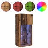 Wall-mounted TV Cabinet with LED Old Wood 40.5 x 30 x 90 cm 882954
