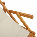 Beach Chair with Cushion 2 pcs Brown x x Solid Acacia wood 3325144