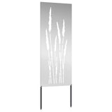 Garden Privacy Screen Silver 50 x 140 cm Galvanised steel 876313