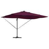Umbrella with LED Strip Lights Bordeaux Red 352 x 251 x 265 cm 42003333