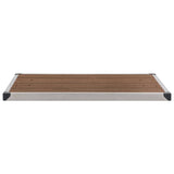 Outdoor Shower Tray WPC Stainless Steel 110x62 cm Brown 48204