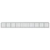 Gabion Basket with Cover 1000x100x100 cm Galvanised Iron 3295208