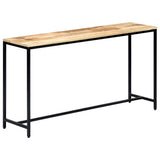 ZNTS Console Table 140x35x76 cm Solid Rough Mango Wood 247815