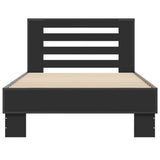 Bed Frame without Mattress Black 75x190 cm Small Single 845657