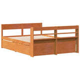 Bed Frame without Mattress Wax Brown 140x200 cm Solid Wood Pine 3307124