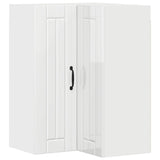 Wall Corner Cabinet LUCCA High Gloss White 57 x 57 x 80 cm 885079