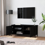 TV Cabinet with Doors Black 102x35x45 cm Engineered Wood 826290