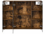 Bathroom Mirror Cabinet Smoked Oak 70 x 14.5 x 70 cm 889091