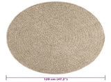 Rug ZIZUR Beige 120 cm Jute Look Indoor and Outdoor 4010415