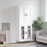 Highboard White 69.5x34x180 cm Engineered Wood 3199593