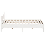 Bed Frame without Mattress White 180x200 cm Super King Solid Wood Pine 3216361