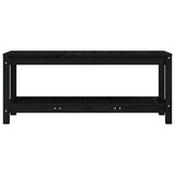 Garden Bench Black 108x35x45 cm Solid Wood Pine 832384