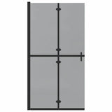 Walk-In Shower Wall Folding Black 100 x 6.5 x 190 cm 42017966