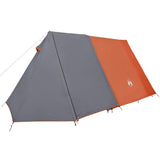Camping Tent 3-Person Grey and Orange Waterproof 94367