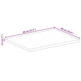 Table Top Live Edge 80x60x2.5 cm Solid Wood Mango 370548