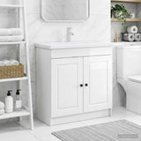 Bathroom under Sink Cabinet High Gloss White 56 x 37.5 x 81 cm 890068