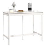 ZNTS Bar Table White 140x80x110 cm Solid Wood Pine 822158