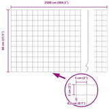 Fence with Posts Green 0.8 x 25 m Steel 3336006