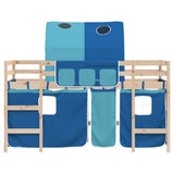 Kids' Loft Bed with Tunnel without Mattress Blue 80x200cm 3206983