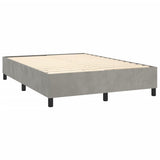 Box Spring Bed Frame Light Grey Full Velvet 3121150