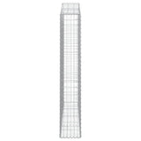 Arched Gabion Baskets 4 pcs 200x30x180/200 cm Galvanised Iron 3145516