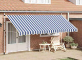 43224 Manual Retractable Awning 400 cm Blue and White Stripes