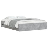 Bed Frame with Drawers without Mattress Concrete Grey 150x200 cm King Size 3207269