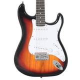 Electric Guitar for Beginner with Bag Brown and White 4/4 39" 70192