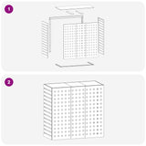 Air Conditioner Cover Black 110 x 50 x 105 cm Steel 8014143