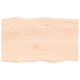 Table Top 100x60x2 cm Untreated Solid Wood Oak Live Edge 363887