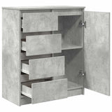Sideboard with Drawers Concrete Grey 71x35x84 cm Engineered Wood 861583