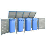 Quadruple Wheelie Bin Shed 276.5x77.5x112.5 cm Stainless Steel 149569