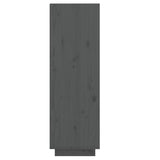 Shoe Cabinet Grey 30x34x105 cm Solid Wood Pine 813557
