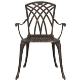 Garden Table Set 3 pcs Bronze Cast Aluminium 3334756