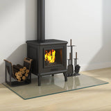 Fireplace Glass Plate Transparent 100 x 60 cm Glass 353859