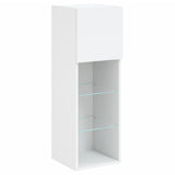 4 Piece TV Wall Units with LED White Engineered Wood 3216647