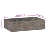149156 Sink 45x30x12 cm Marble High Gloss Grey