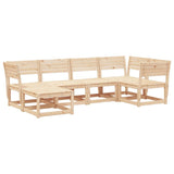 Garden Sofa Set Natural Pine Solid Pine Wood Large Modular 3217030
