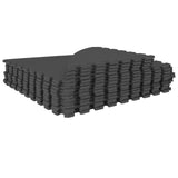 Pool Ground Mat 16 pcs 235 cm Round EVA Foam Black 42042633