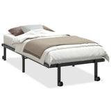 Bed Frame without Mattress Foldable Black 90x200 cm Steel 4103960