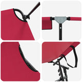 Folding Sun Lounger Folding Red 190 x 57 x 81 cm Oxford 42003130