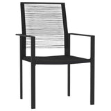 7 Piece Garden Dining Set Black 3099207